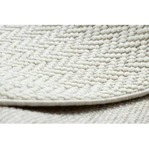 Koberec NANO FJ86B Jodelka, chevron biely