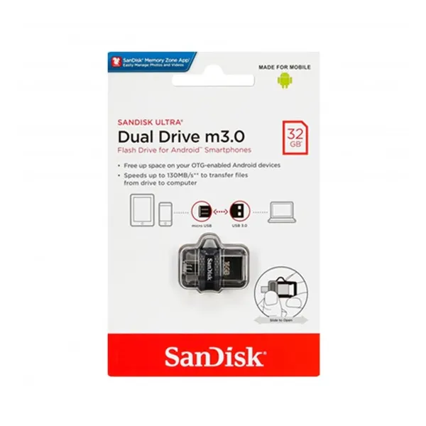 USB flash disk SanDisk Ultra Dual Drive 30 32GB SDDD3-032G-G46