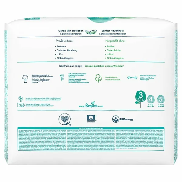 Pampers Harmonie, Veľkosť 3, 31 Plienky, 6kg-10kg