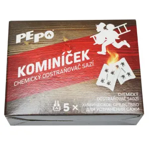 Kominíček PE-PO® 5 ks, odstraňovač sadzí do dymovodu, krbu, kachle, pece, komína