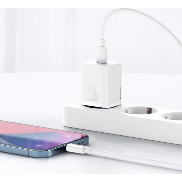 Baseus Super Si Quick Charger 1C 20W - biela