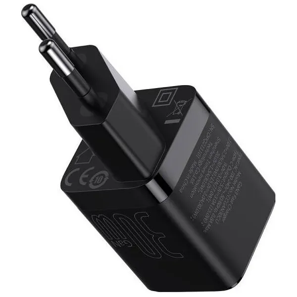 Baseus Quick Nabíjací adaptér USB-C 30W, Čierny