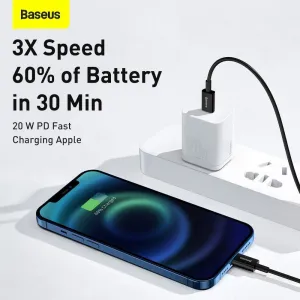 Rýchlonabíjací kábel Baseus Superior Series Type-C/Lightning 20W 2m Black