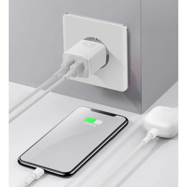 Baseus Nabíjačka Compact 2xUSB 10,5W, Biela