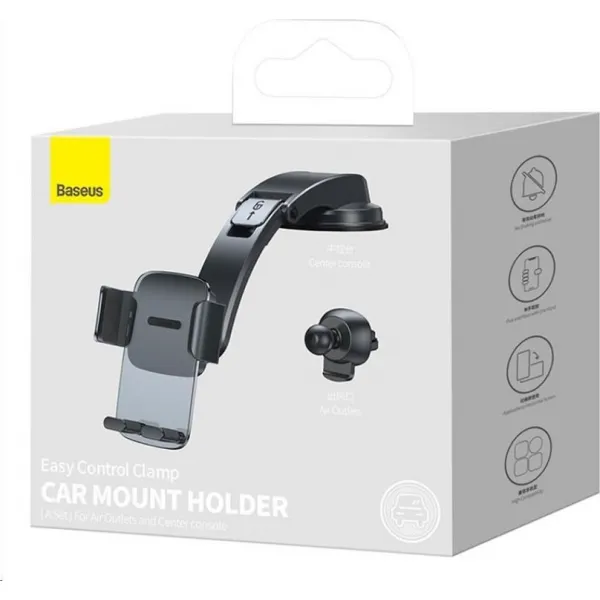 Držiak do auta Baseus Easy Control Clamp s ramenom SET čierny
