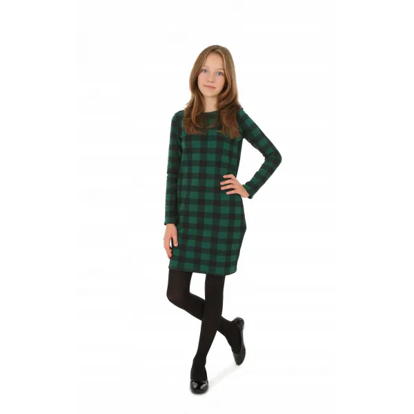 Fashionkids Dievčenské karované šaty  KLÁRKA Farba: Červená, Veľkosť: 122