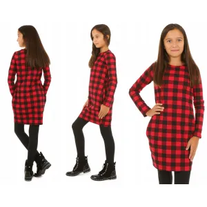 Fashionkids Dievčenské karované šaty  KLÁRKA Farba: Zelená, Veľkosť: 152