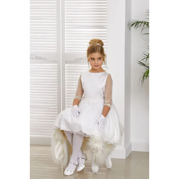 Emma Dievčenské šaty MADELYN  M/ 386 Farba: Ecru, Veľkosť: 164