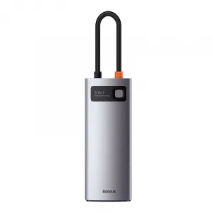Hub 5v1 Baseus Metal Gleam Series, USB-C na 3x USB 3.0 HDMI USB-C PD Varianta: uniwersalny