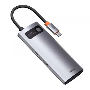 Hub 5v1 Baseus Metal Gleam Series, USB-C na 3x USB 3.0 HDMI USB-C PD Varianta: uniwersalny