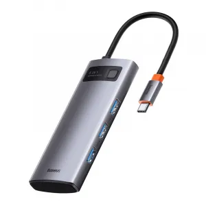 Hub 5v1 Baseus Metal Gleam Series, USB-C na 3x USB 3.0 HDMI USB-C PD Varianta: uniwersalny