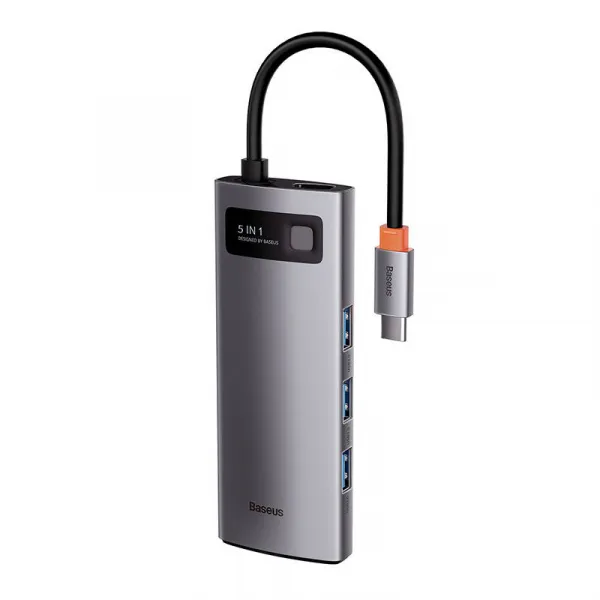 Hub 5v1 Baseus Metal Gleam Series, USB-C na 3x USB 3.0 HDMI USB-C PD Varianta: uniwersalny