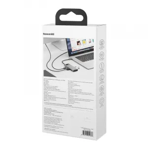 Hub 5v1 Baseus Metal Gleam Series, USB-C na 3x USB 3.0 HDMI USB-C PD Varianta: uniwersalny