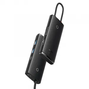 Rozbočovač 6w1 Baseus Lite Series USB-C na 2x USB 3.0 + USB-C PD + HDMI + SD/TF (černý) Varianta: uniwersalny