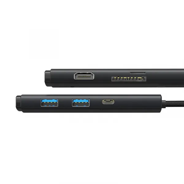 Rozbočovač 6w1 Baseus Lite Series USB-C na 2x USB 3.0 + USB-C PD + HDMI + SD/TF (černý) Varianta: uniwersalny