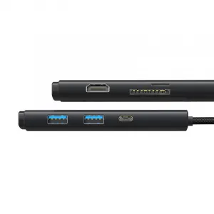 Rozbočovač 6w1 Baseus Lite Series USB-C na 2x USB 3.0 + USB-C PD + HDMI + SD/TF (černý) Varianta: uniwersalny