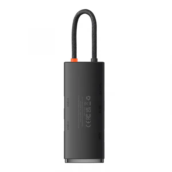 Rozbočovač 6w1 Baseus Lite Series USB-C na 2x USB 3.0 + USB-C PD + HDMI + SD/TF (černý) Varianta: uniwersalny
