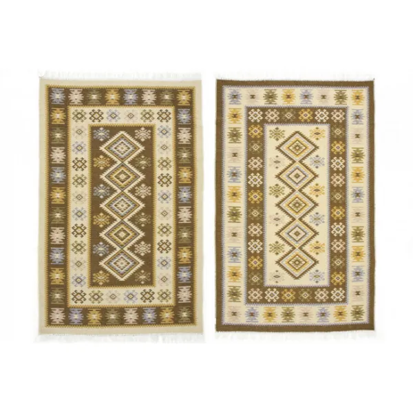 Obojstranný koberec / behúň Kilim medový 3