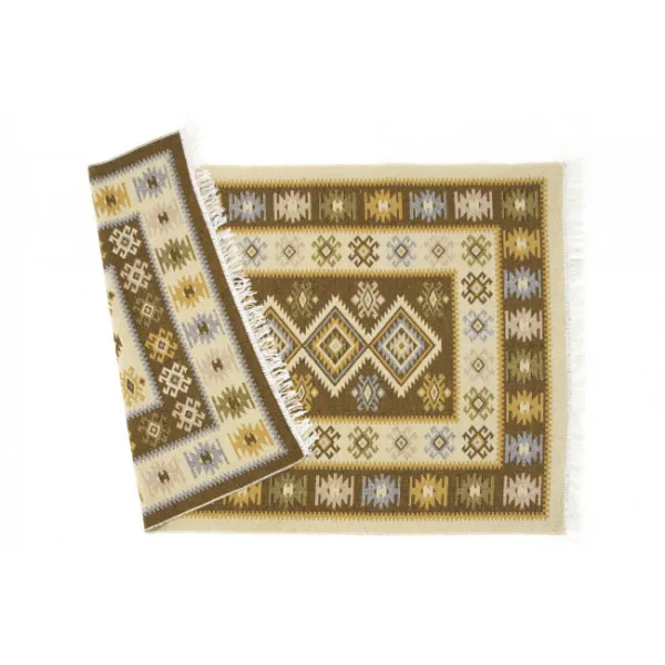 Obojstranný koberec / behúň Kilim medový 3