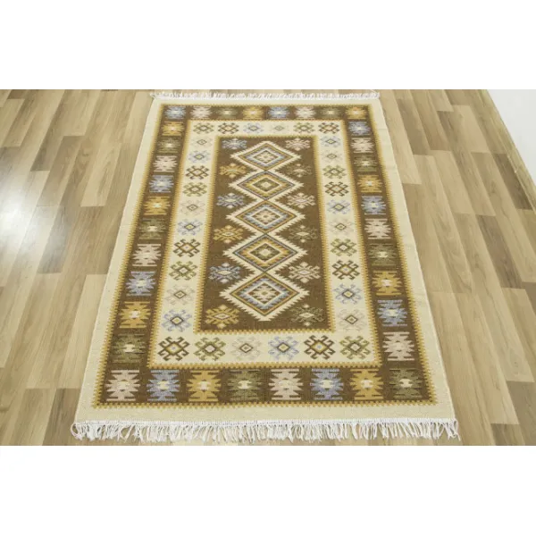 Obojstranný koberec / behúň Kilim medový 3