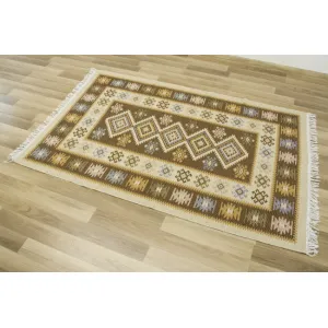 Obojstranný koberec / behúň Kilim medový 3