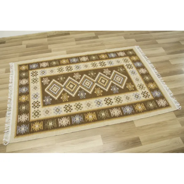Obojstranný koberec / behúň Kilim medový 3