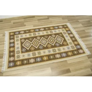 Obojstranný koberec / behúň Kilim medový 3