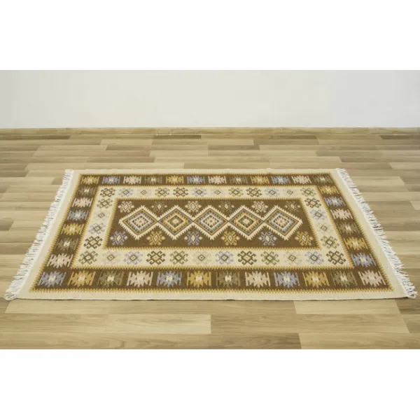 Obojstranný koberec / behúň Kilim medový 3