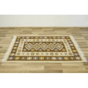 Obojstranný koberec / behúň Kilim medový 3