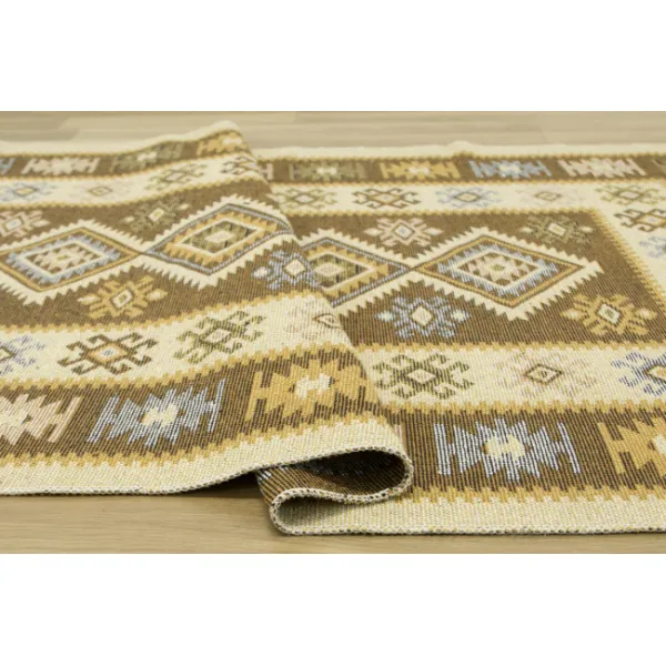 Obojstranný koberec / behúň Kilim medový 3
