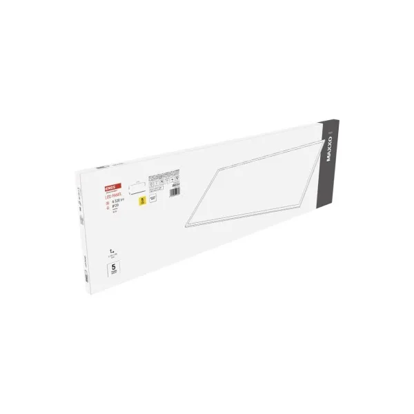 EMOS LED panel MAXXO 60×60, štvorcový vstavaný biely, 36W neutrálna b.