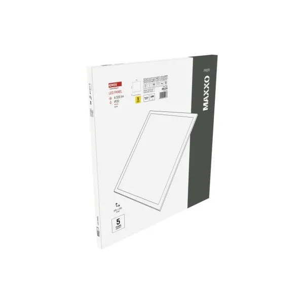 EMOS LED panel MAXXO 60×60, štvorcový vstavaný biely, 36W neutr. b. UGR