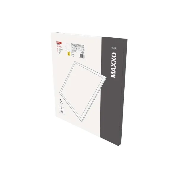EMOS LED panel MAXXO 60×60, štvorcový vstavaný biely, 36W neutrálna b.
