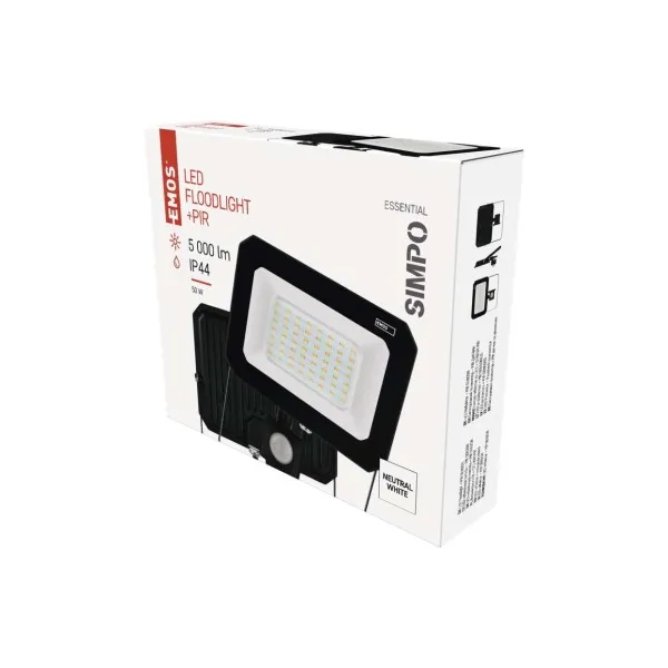 EMOS LED reflektor SIMPO s pohybovým čidlom 50 W neutrálna biela