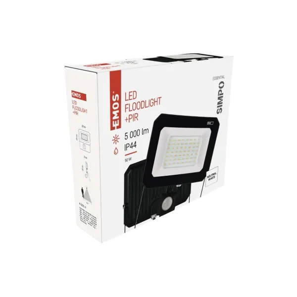 EMOS LED reflektor SIMPO s pohybovým čidlom 50 W neutrálna biela