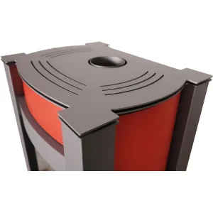HS Flamingo AQUAFLAM VARIO KALMAR 11/5kW červená - krbové kachle s teplovodným výmenníkom - HS Flamingo elektronická regulácia