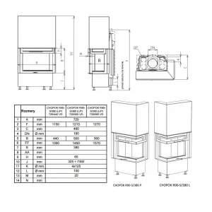 Kobok Chopok R90 S/380 L VD 720/450 - krbová vložka