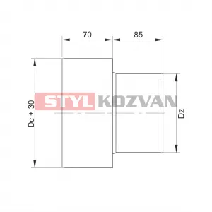Prodmax | Nerezový komínový prechod vonkajší DN200 NJ27/200/DC