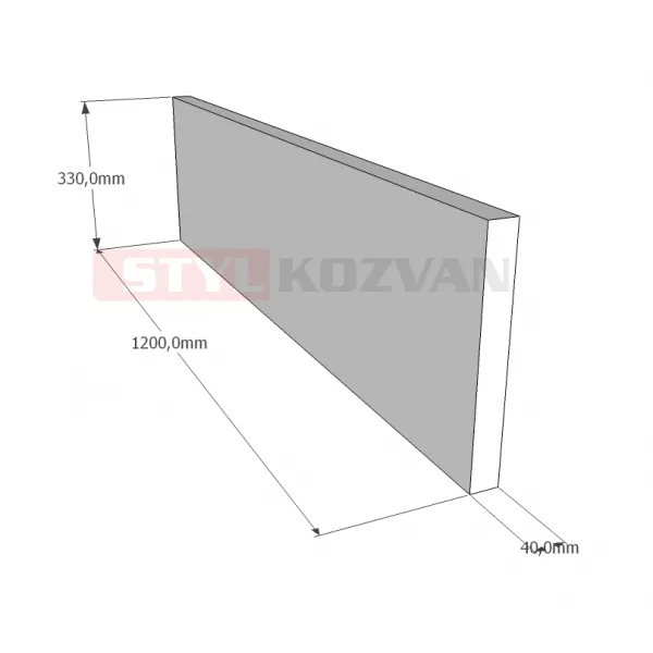 Akumulačná platňa AKV 1200x330x40 mm