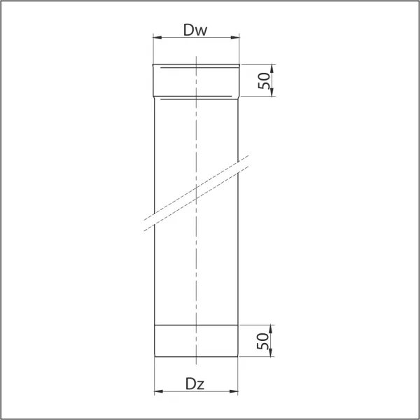 Prodmax | Rúra rovná ø80 mm nerez - 1000 mm NJ01/80