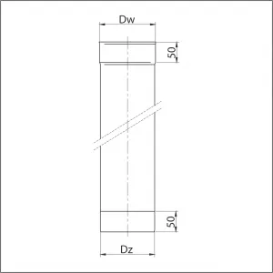 Prodmax | Rúra rovná ø80 mm nerez - 1000 mm NJ01/80