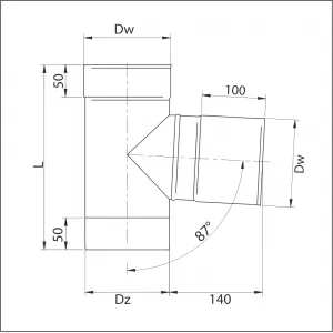 Prodmax | Sopúch ø80 / 87° nerez NJ04/80