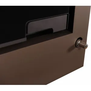 HS Flamingo AQUAFLAM VARIO SAPORO 11/7kW hnedá sametová - krbové kachle s teplovodným výmenníkom - HS Flamingo elektronická regulácia