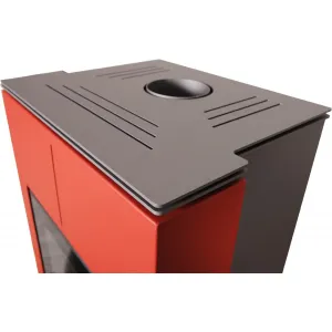 HS Flamingo AQUAFLAM VARIO SAPORO 11/5kW červená - krbové kachle s teplovodným výmenníkom - HS Flamingo základná regulácia