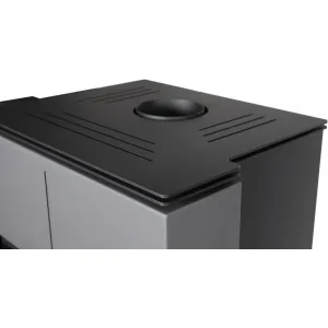 HS Flamingo AQUAFLAM VARIO SAPORO 11/7kW šedá - krbové kachle s teplovodným výmenníkom - HS Flamingo elektronická regulácia