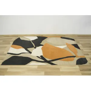 Šnúrkový koberec Reni 24504/732 krémový/čierny/oranžový