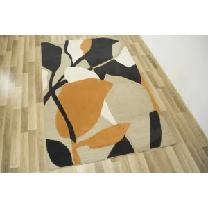 Šnúrkový koberec Reni 24504/732 krémový/čierny/oranžový