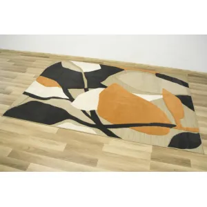 Šnúrkový koberec Reni 24504/732 krémový/čierny/oranžový