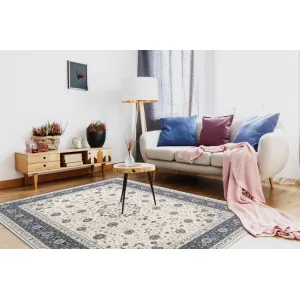Koberec NAIN Ramka ornament 7179/51943 béžový / granátový