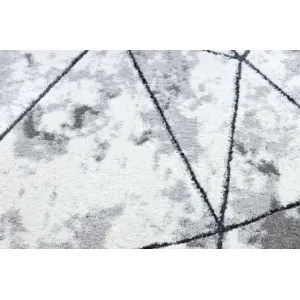 Koberec COZY Polygons kruh, geometrický - sivý